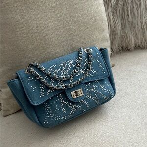 Denim Rhinestone Bag